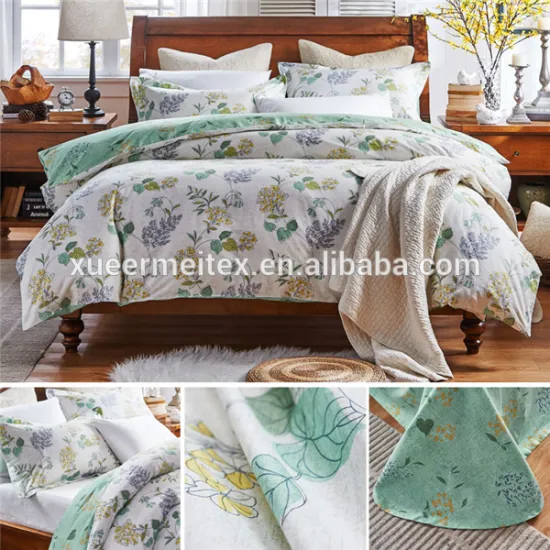 China Supplier Polyester pongee woven printed fabric for bedding set