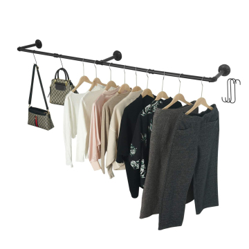 Metal Industrial Pipe Clothing Rack for Retail Store Design