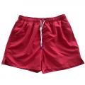 Side Split Red Men's Swim Trunks With Pockets