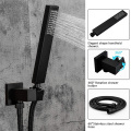 Accesorios de ducha negros, grifo de pared, mezclador de baño, grifo