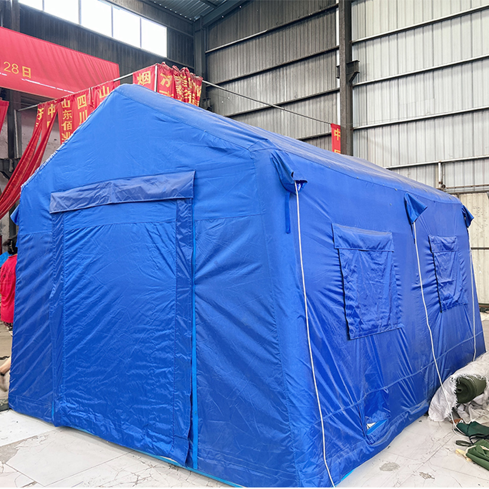 Blue canvas waterproof emergency tent