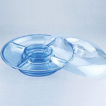 Plastic Fruit Tray with Four Compartments, Suitable for Home Use
