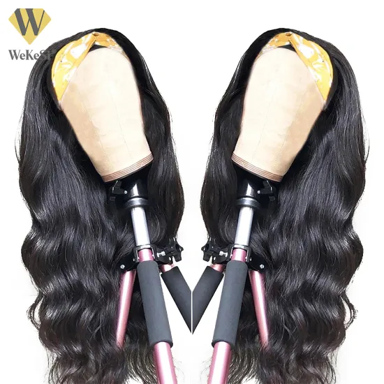 Headband human hair wigs for black women Peruvian straight hair headband wig,kinky straight headband wigs human hair