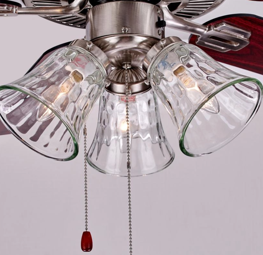 Adjustable ceiling fan with light