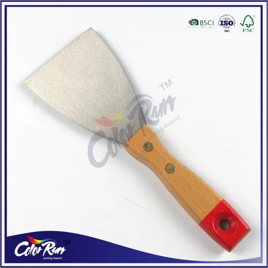 ColorRun hot sale made in china carbon steel wooden handle putty knife 1'', 2'' , 3'', 4'', 5'',6''