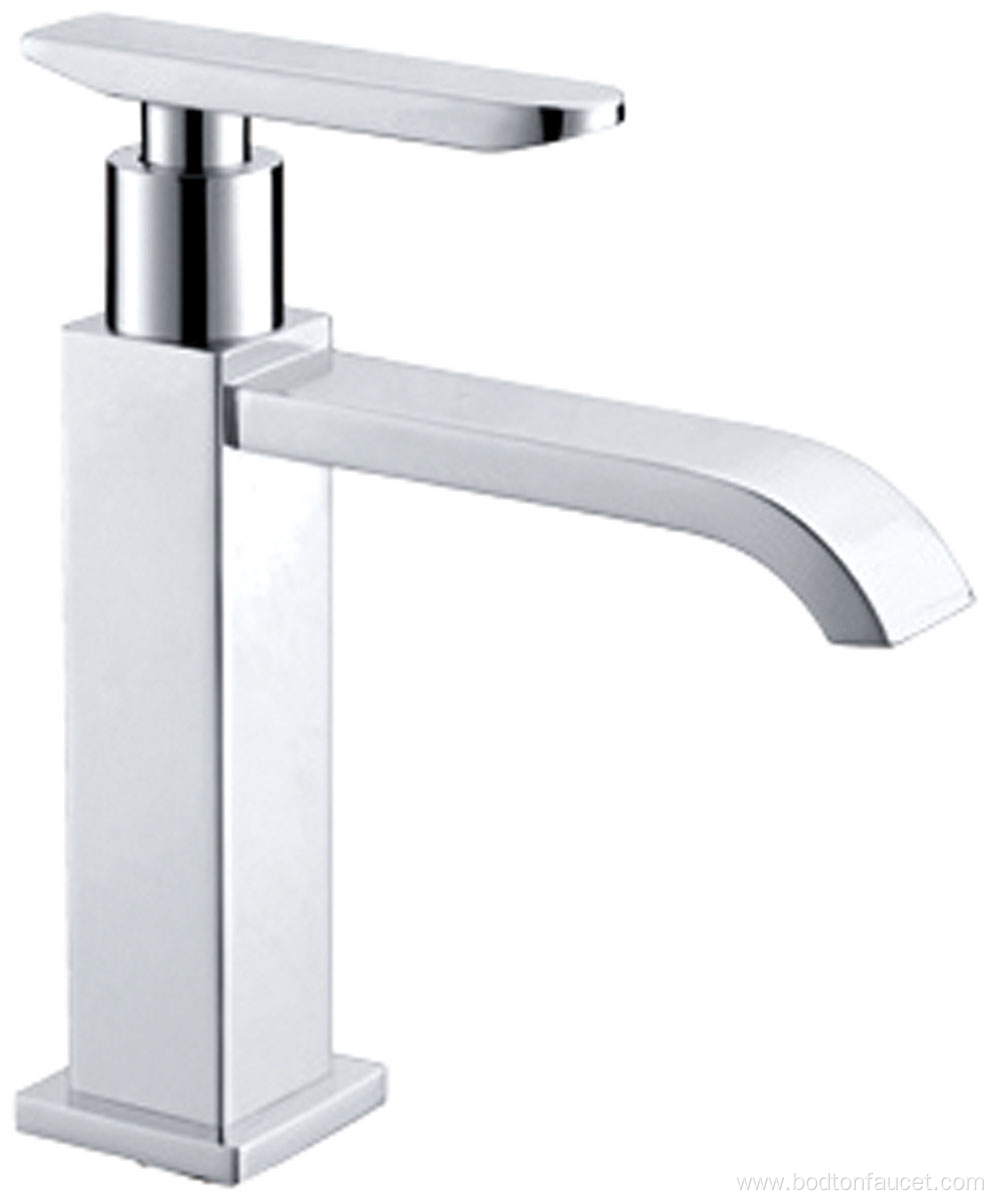 Single cold basin faucet for bathroom