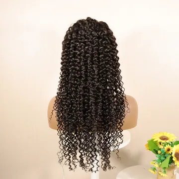 13x4 Curly Wave Lace Front Brazilian Virgin Human Hair Wigs, Wholesale Price Unprocessed Lace Frontal Wig Virgin Full Lace Wigs
