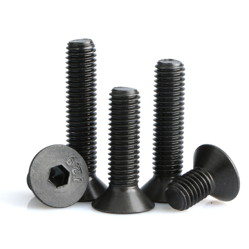 DIN 7991 Class 12.9 Black Oxide Carbon Steel Flat Head Countersunk Socket Bolt M8x35