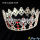 Red Rhinestone King And Queen Full Round Crowns