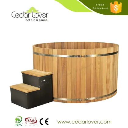 Wholesale Hot selling freestanding wooden barrel bathtub