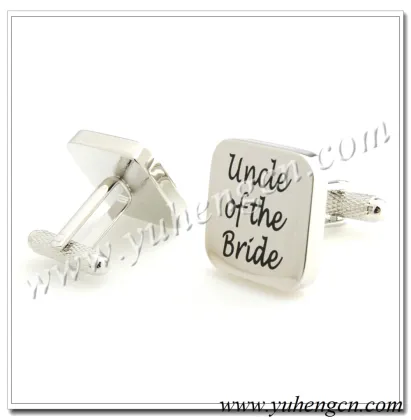 Elegant Square Uncle of the Groom, Uncle of the Bride Wedding cufflinks