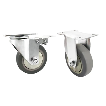 Carenti girevoli a piastra superiore media grigio medio da 5 pollici con capacità di carico 130 kg: produttore di attrezzature originali TPR Wheels