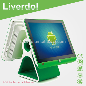 15 inch Intelligent Android 4.4 Two Screen Touch Pos System All-in-one PC