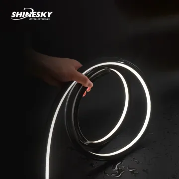 Shinesky Waterproof IP67 24V Black Top Bend 1615 Neon LED Strip - Addressable Flexible Outdoor RGB RGBW LED Neon Strip