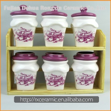 China Wholesale ceramic condiment set with lovely design