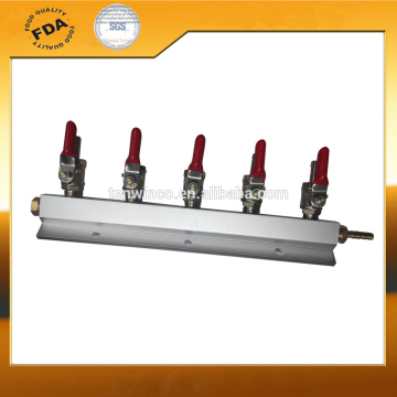 5way gas line manifold splitter with check valves home brew beer