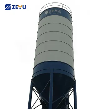 60ton storage Concrete Batching Plant With Cement Silo