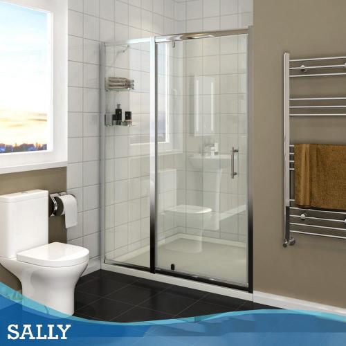 Portes de douche pivotées encadrées de salle de bain Sally