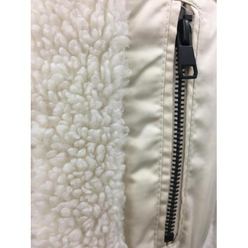 Off White Jacket Off White Shearling Zip Up Jacket Manufactory