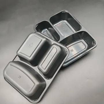 Black CPET Bento Tray Deli containers food grade
