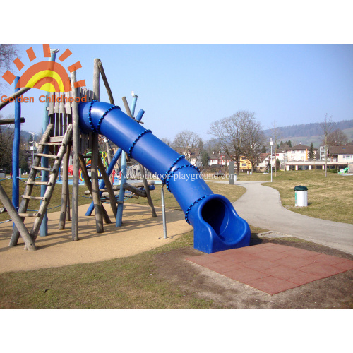 Toboggan en tube droit pour équipement de parc adulte