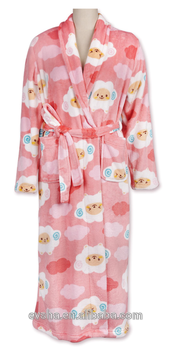 2015 new fashional flannel fleece bathrobe/lamb style bathrobe