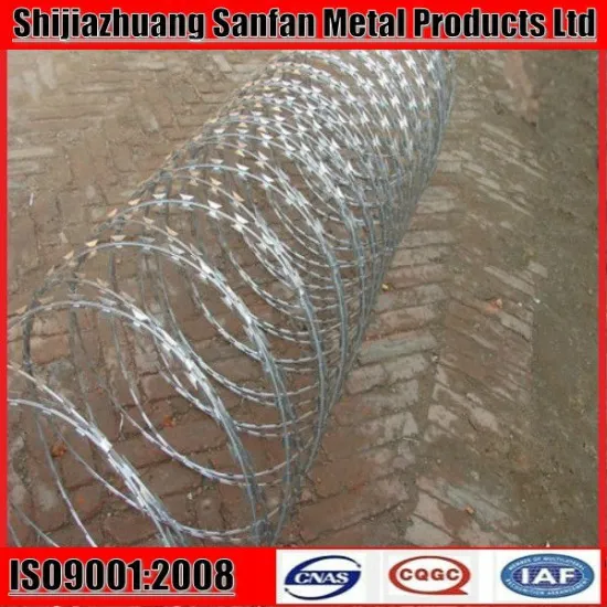Concertina Razor Wire For Security Fence Blade Barbed Wire