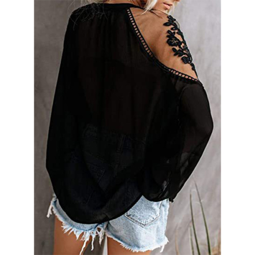 Tops Tees And Blouses Womens V Neck Crochet Lace Tops Supplier