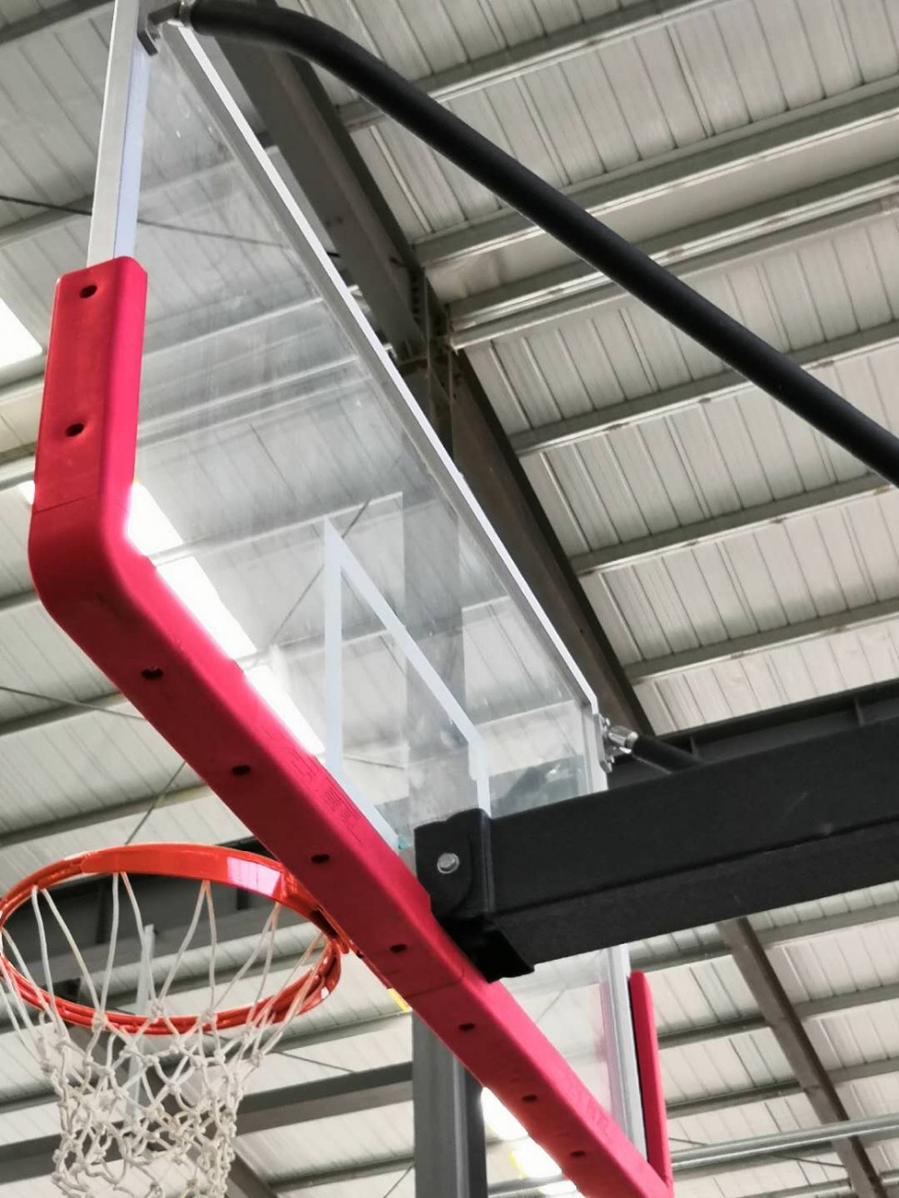 Glass Backboard with Height Adjustment