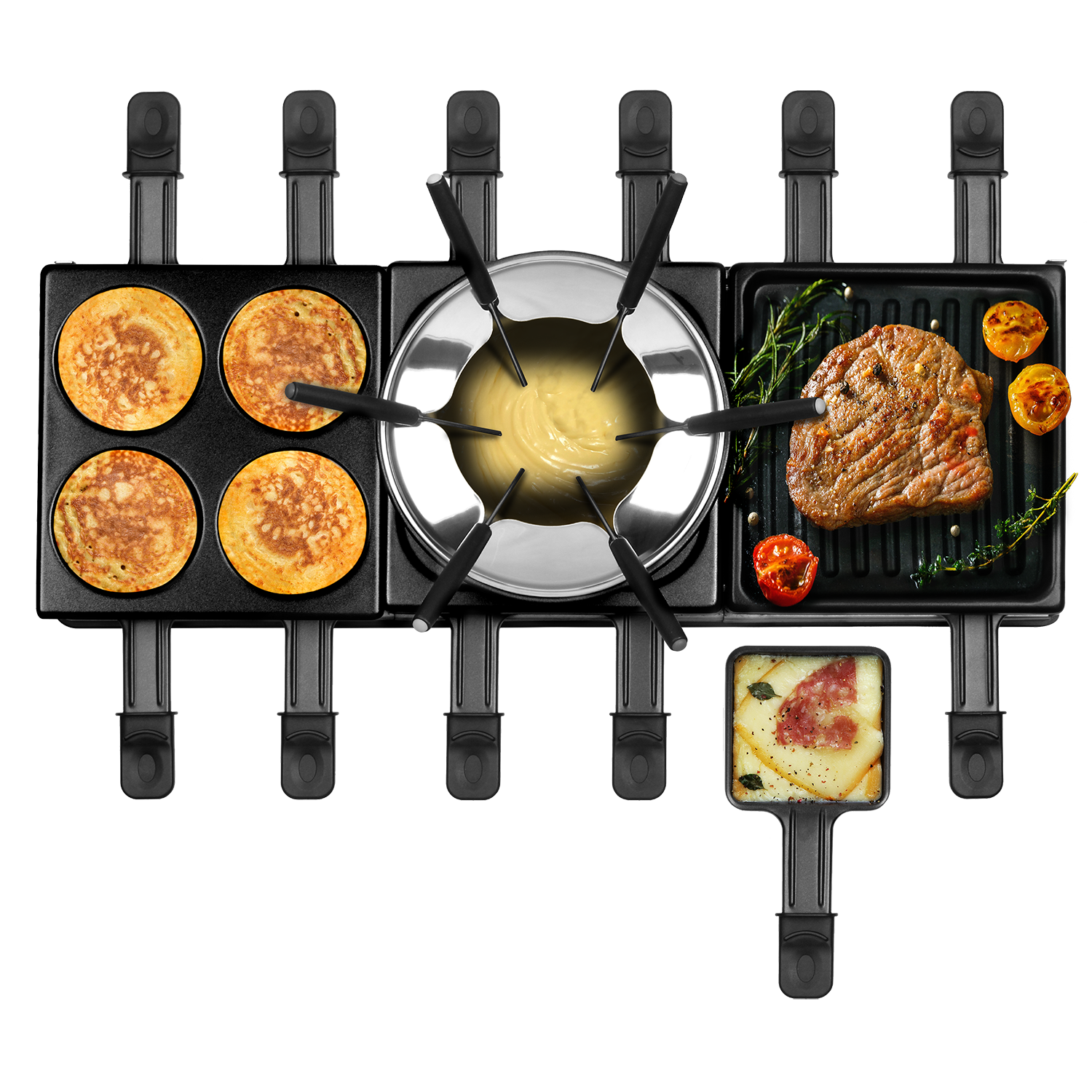 Raclette grill for 12 persons