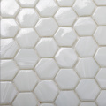 Milky Glass Mosaic White Kitchen Showroom Art Decoration