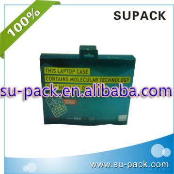 A laptop plastic packaging box