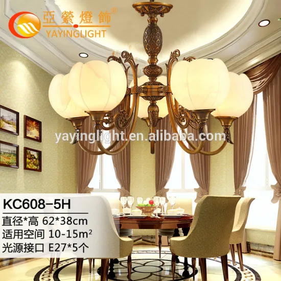 flower shades brass glass chandeliers for dining room, fancy elegant nice dinning room flower style pendant