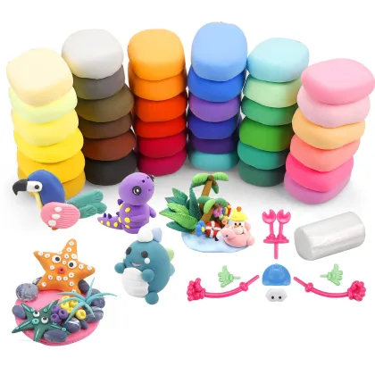 Creative Arts and Crafts: 36 Colors Photo Frame Foam Clay Accessories Kit - Air Dry Modeling Clay