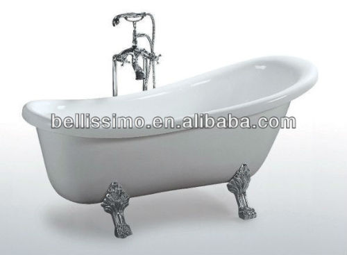 Acrylic colored claw foot resin bath tub BS-6308