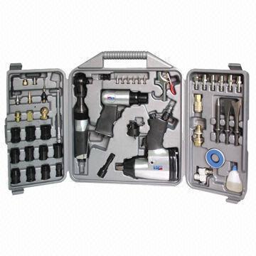 50-piece Air Tool Kit with 1/2-inch Air Impact Wrench/3/8-inch Air Ratchet Wrench/-150mm Air Hammer