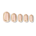 Nude Color Simple Laser Gold Edge наклеек ногтей