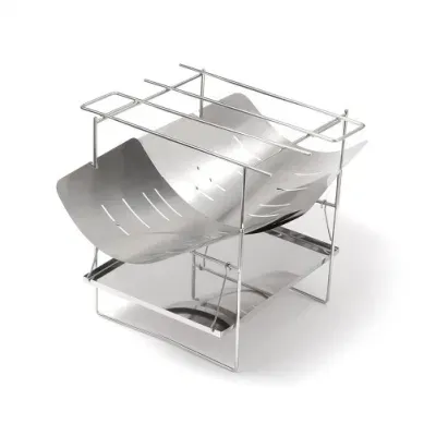 Table Portable Collapsible Outdoor BBQ Camping Fire Rack Folding Grill