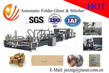 high speed automatic carton folder gluer and stitcher