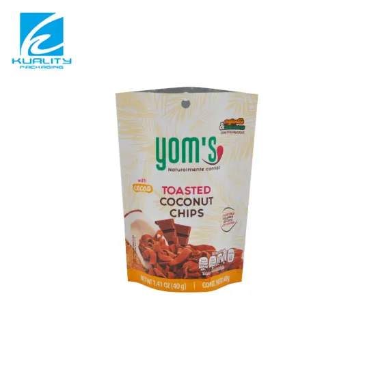 Customized Plastic Resealable Fried Plantain Chips Packaging Pouches