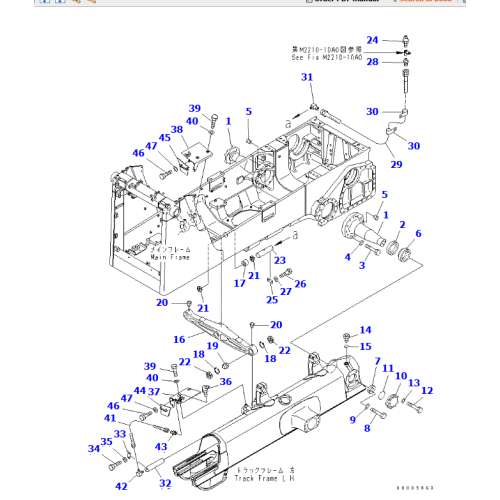D65PX-15 crossbeam 14Y-50-00012 is suitable for rake pushing machine accessories
