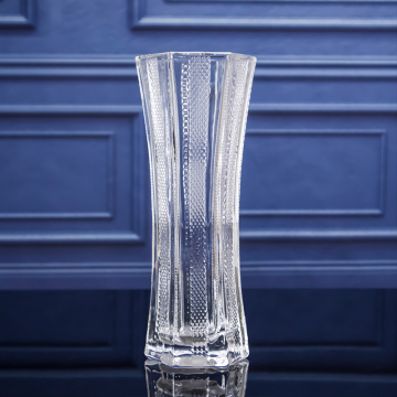 New Luxury 10 Inch Tall Crystal Glass Flower Vase for Wedding and Home Decor