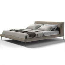 Italienisch minimalistisches Doppelbett mit hohem Doppelbett