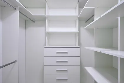 Wooden Bedroom Open Wardrobe