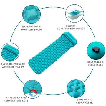 Portable TPU air self-inflating camping pad