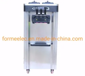 Soft Ice Cream Maker 22L~25L Table Top Tri-Nozzle Ice Cream Machine