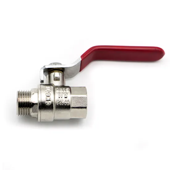 Brass ball valve full flow double female long handle PN25 Valve Nickel Plated Cw617n Brass Ball Valve