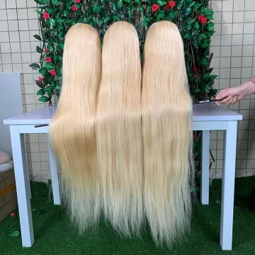 Glueless 613 Blonde Lace Front Wigs Remy Brazilian Straight Hair 13x4 Lace Front Human Hair Wigs Pre Plucked With Baby Hair