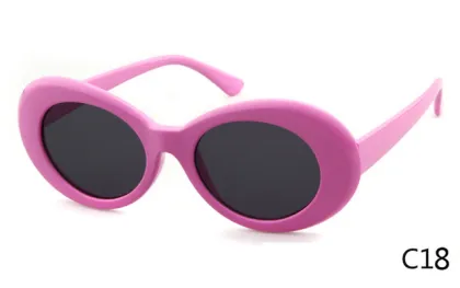 Vintage Small Oval Sunglasses - Kurt Cobain Style 90s Retro Leopard Frame Sun Shades