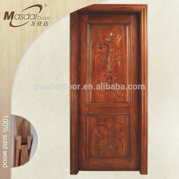 Modern hand carved solid wood swing door price